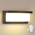Brilagi - Aplique de parede para exterior LED RGBW dimerizável BRICKY 1xE27/9W/230V 2700-6500K antracite IP54