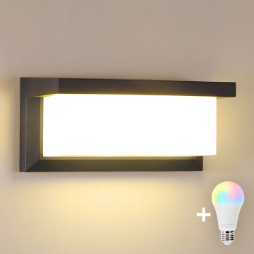 Brilagi - Aplique de parede para exterior LED RGBW dimerizável BRICKY 1xE27/9W/230V 2700-6500K antracite IP54