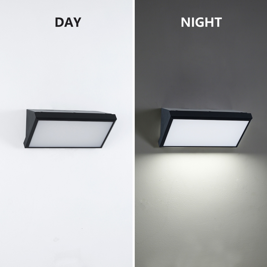Brilagi - Aplique de parede exterior LED RGBW dimerizável TRIANGLE 1xE27/9W/230V 2700-6500K IP65 preto