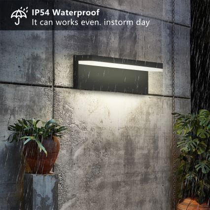 Brilagi - Aplique de parede para exterior LED TESSI LED/10W/230V preto IP54