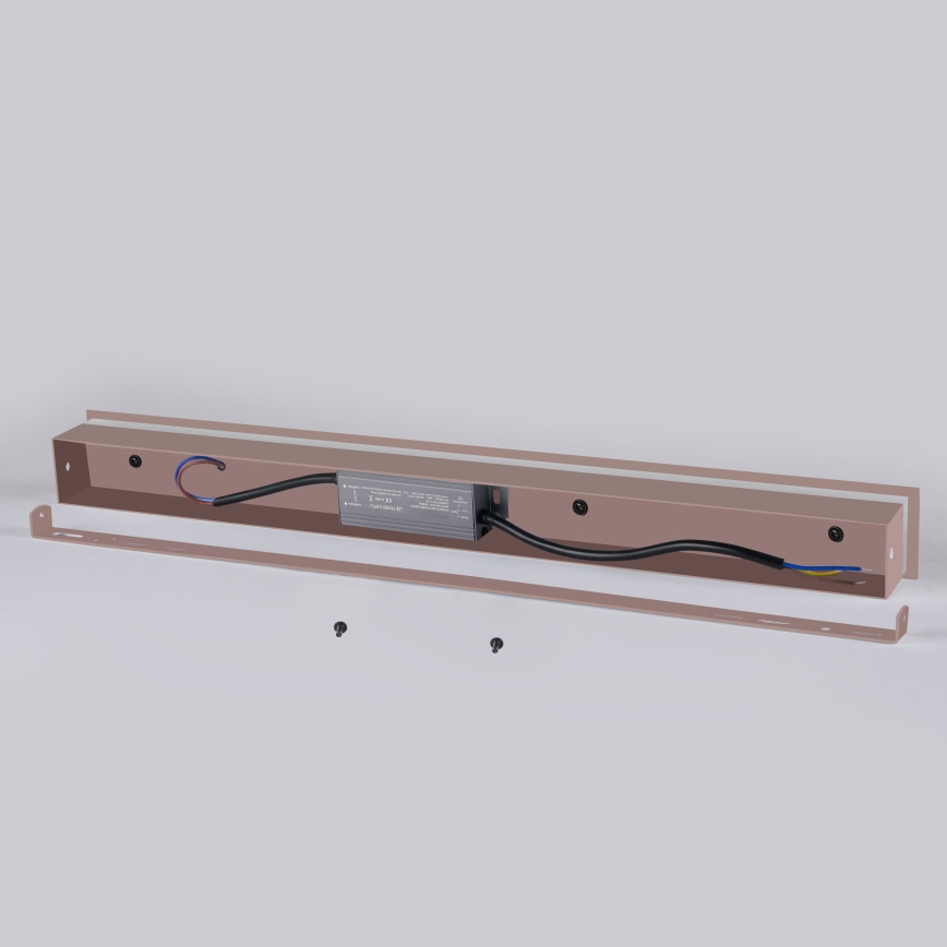 Brilagi - Aplique de parede LED para exterior LINEAR LED/8W/230V 3000K IP65 30 cm castanho IRC 90