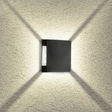 Brilagi - aplique de parede para exterior QUADRAY LED/4W/230V preto IP65