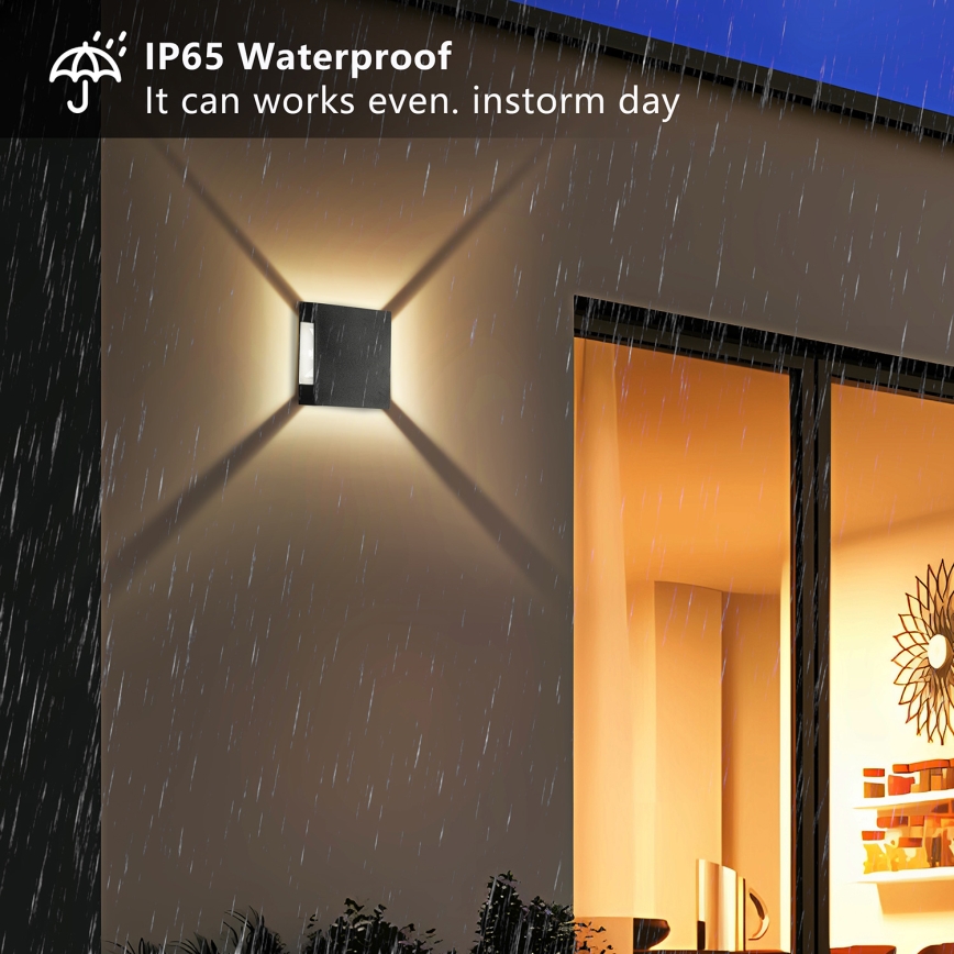 Brilagi - aplique de parede para exterior QUADRAY LED/4W/230V preto IP65