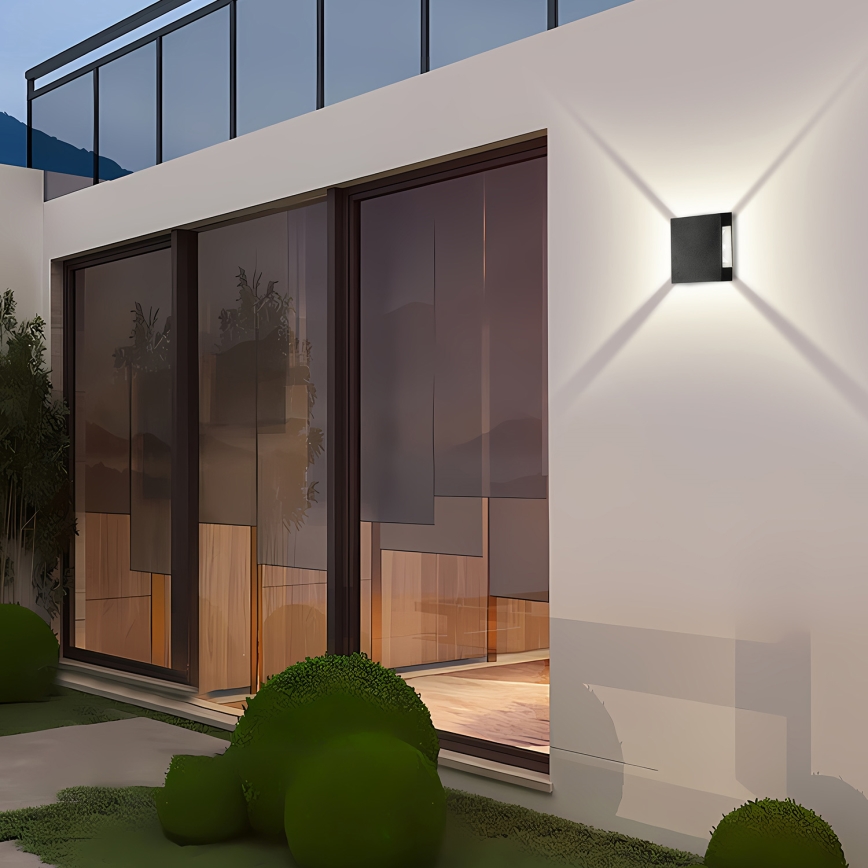 Brilagi - aplique de parede para exterior QUADRAY LED/4W/230V preto IP65