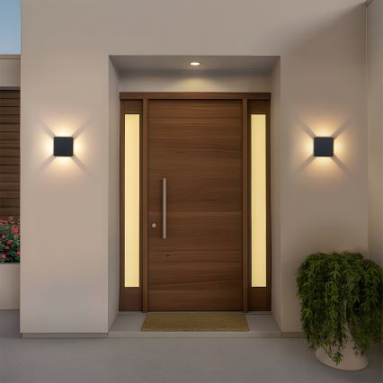 Brilagi - Aplique de parede para exterior QUADRAY LED/6W/230V, preto, IP54