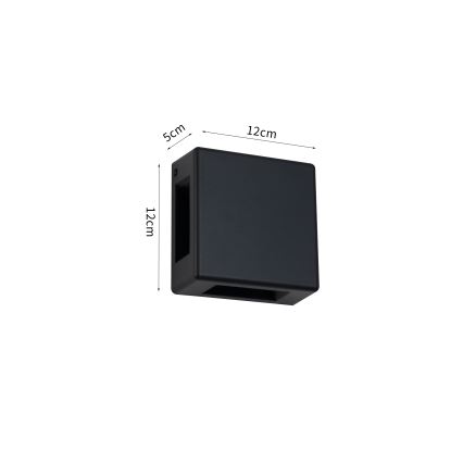 Brilagi - Aplique de parede para exterior QUADRAY LED/6W/230V, preto, IP54