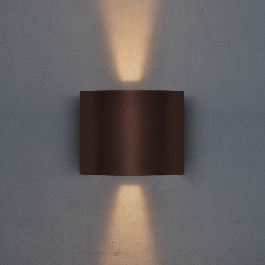 Brilagi - Aplique de parede para exterior RONDO LED/6W/230V castanho IP54