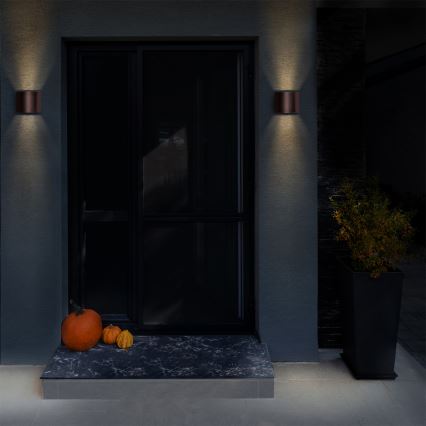 Brilagi - Aplique de parede para exterior RONDO LED/6W/230V castanho IP54