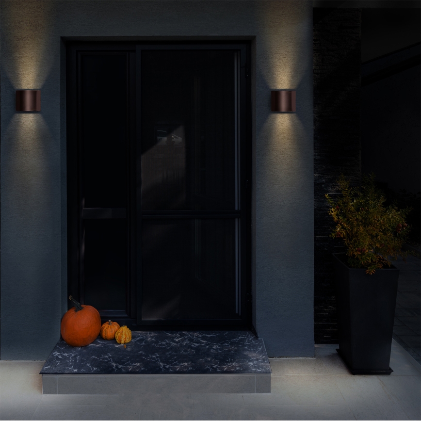 Brilagi - Aplique de parede para exterior RONDO LED/6W/230V castanho IP54