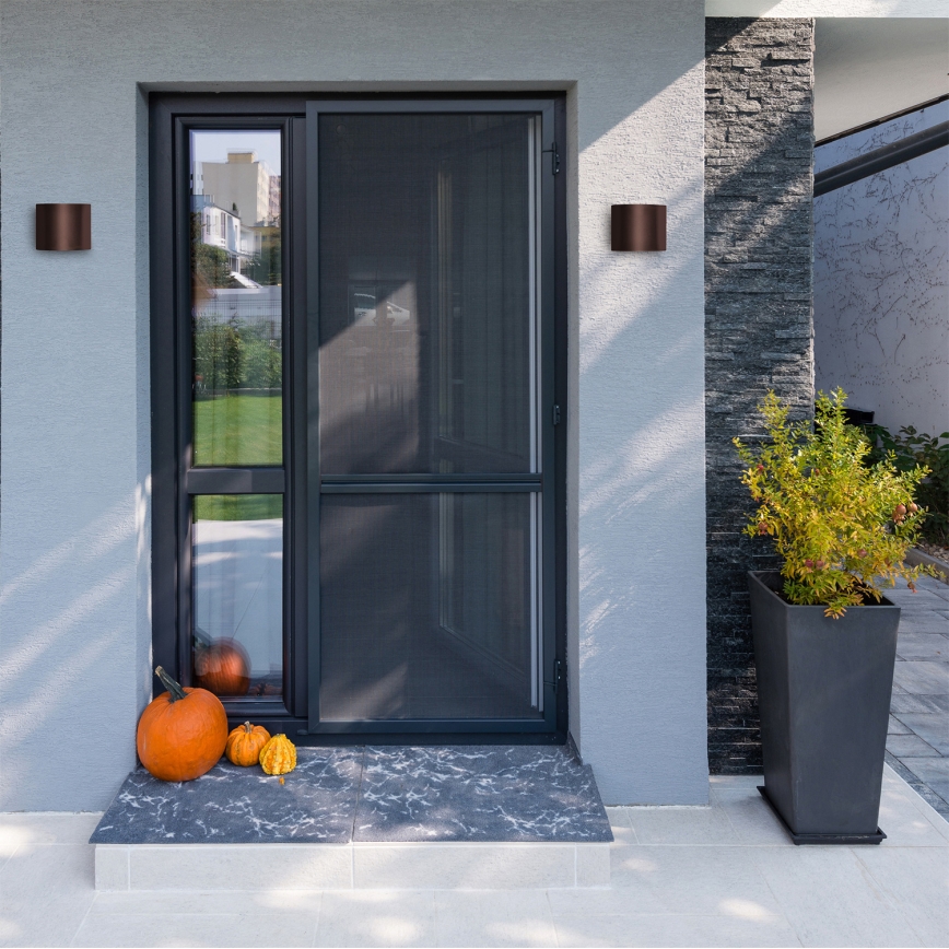 Brilagi - Aplique de parede para exterior RONDO LED/6W/230V castanho IP54