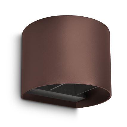 Brilagi - Aplique de parede para exterior RONDO LED/6W/230V castanho IP54