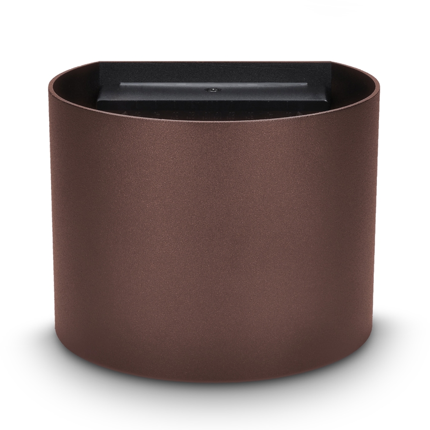 Brilagi - Aplique de parede para exterior RONDO LED/6W/230V castanho IP54