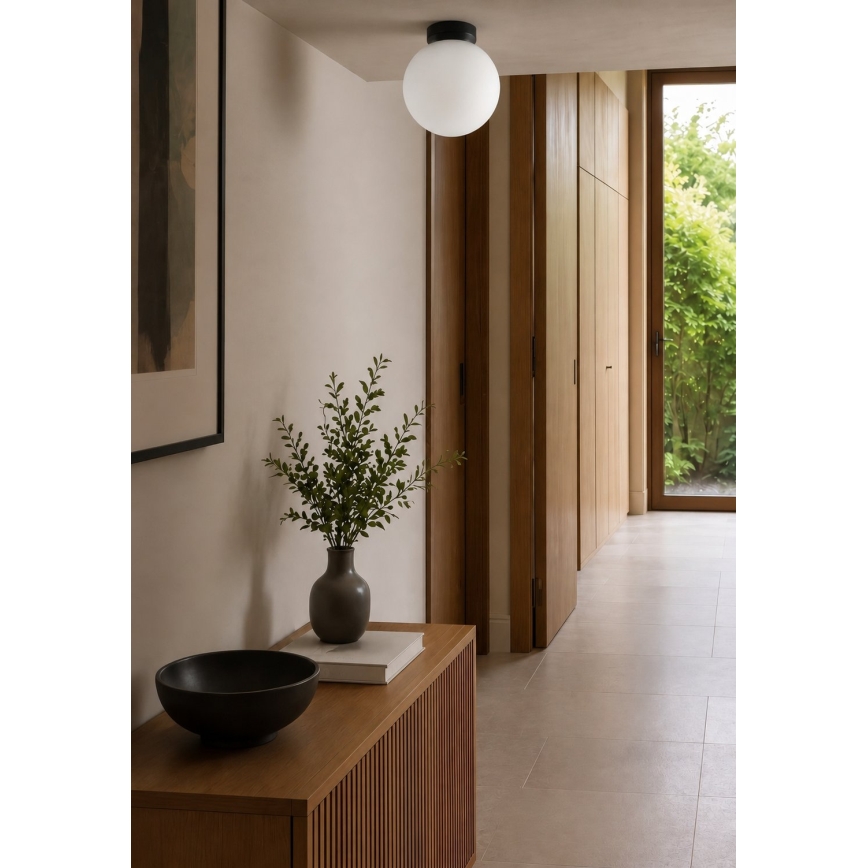 BRILAGI - Aplique de parede POLOS 1xE27/40W/230V Ø 20 cm preto