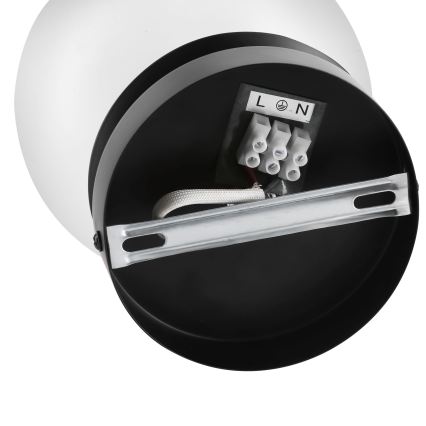 BRILAGI - Aplique de parede POLOS 1xE27/40W/230V Ø 20 cm preto
