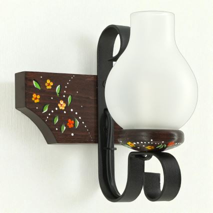 Brilagi - Aplique de parede QUEEN 1xE14/40W/230V faia/wengué