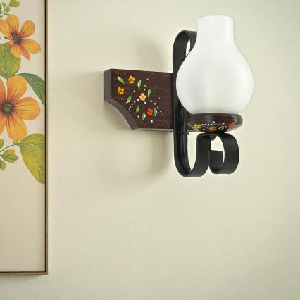 Brilagi - Aplique de parede QUEEN 1xE14/40W/230V faia/wengué