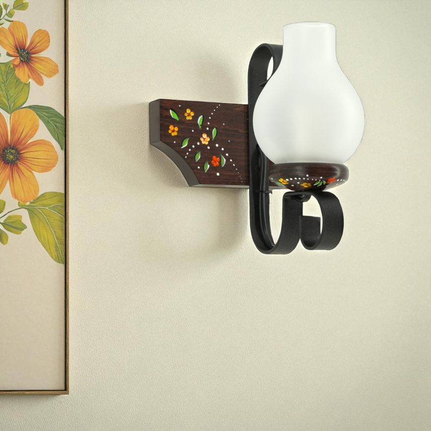 Brilagi - Aplique de parede QUEEN 1xE14/40W/230V faia/wengué