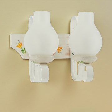 Brilagi - Aplique de parede QUEEN 2xE14/40W/230V faia/creme