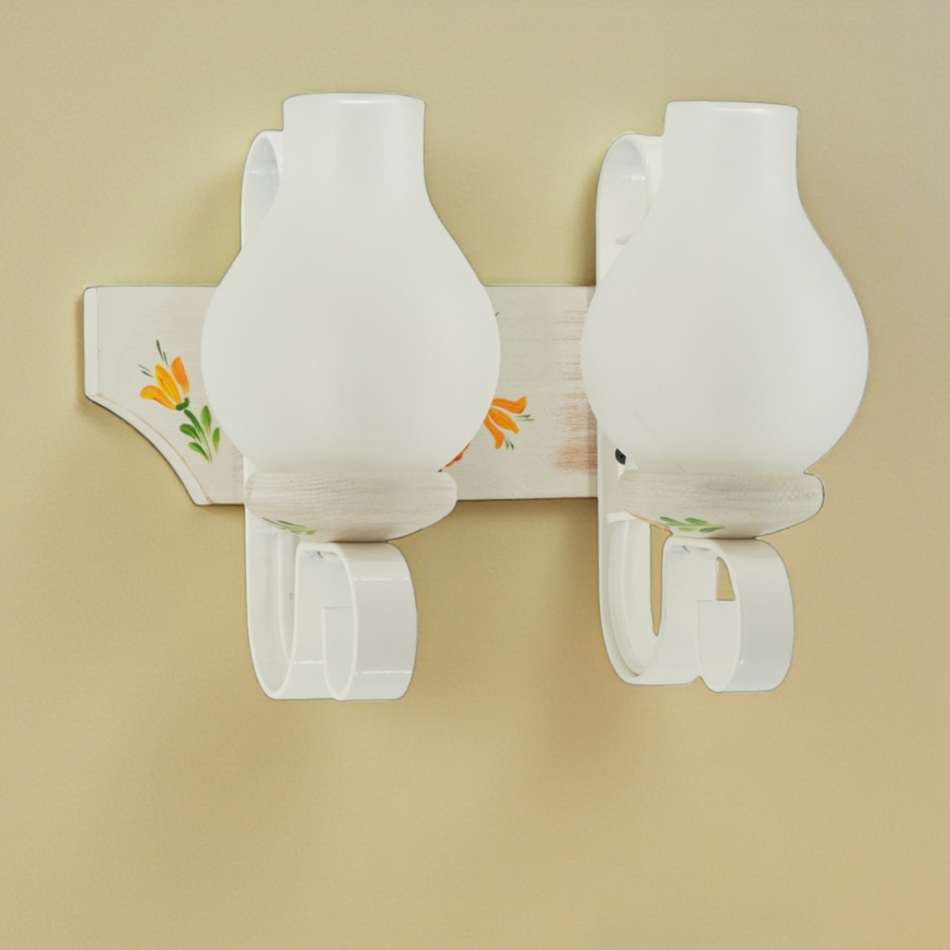 Brilagi - Aplique de parede QUEEN 2xE14/40W/230V faia/creme