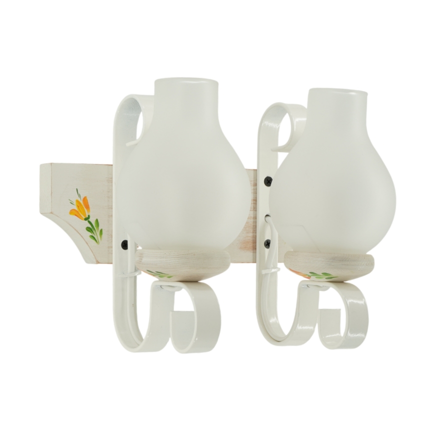 Brilagi - Aplique de parede QUEEN 2xE14/40W/230V faia/creme