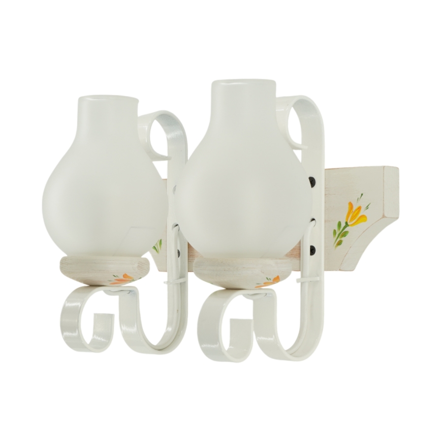 Brilagi - Aplique de parede QUEEN 2xE14/40W/230V faia/creme