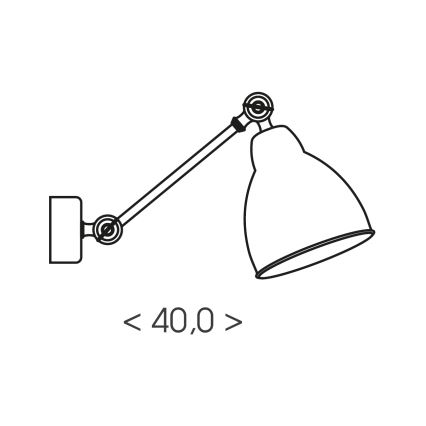 Brilagi - Aplique de parede QUILL 1xE27/40W/230V 40 cm branco