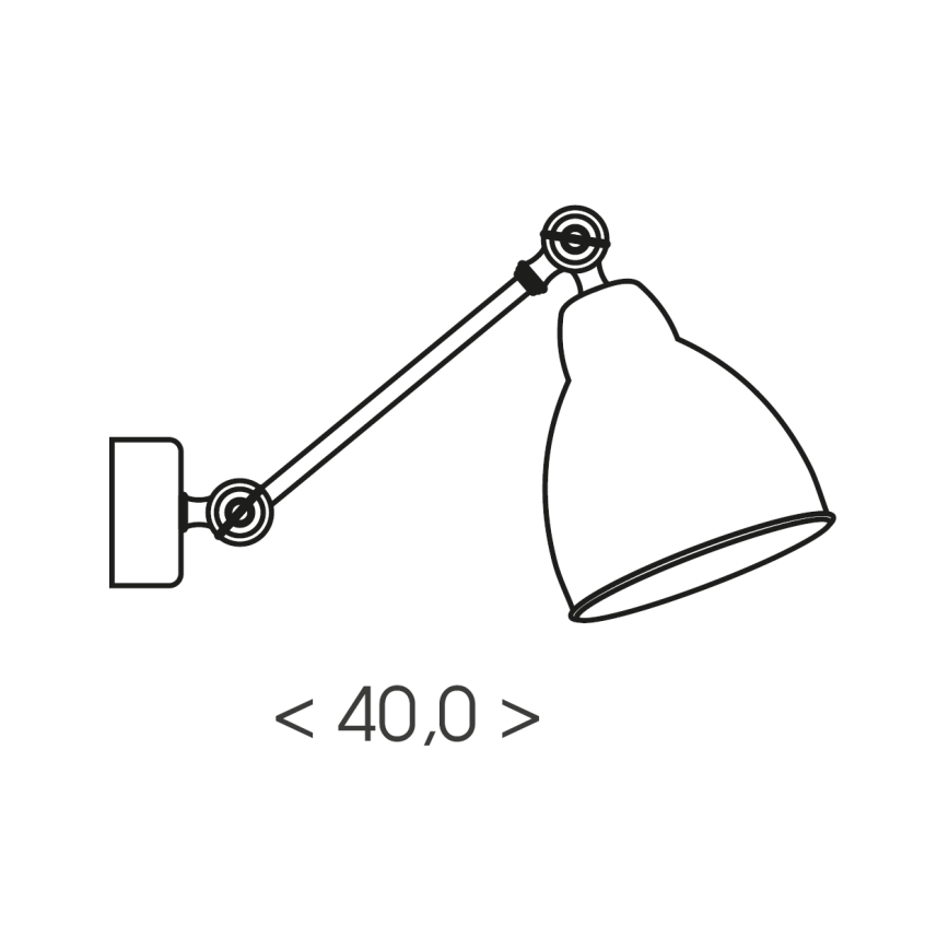 Brilagi - Aplique de parede QUILL 1xE27/40W/230V 40 cm branco