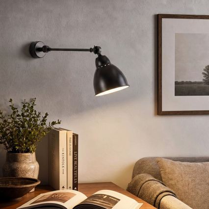 BRILAGI - Aplique de parede QUILL 1xE27/40W/230V 40 cm preto