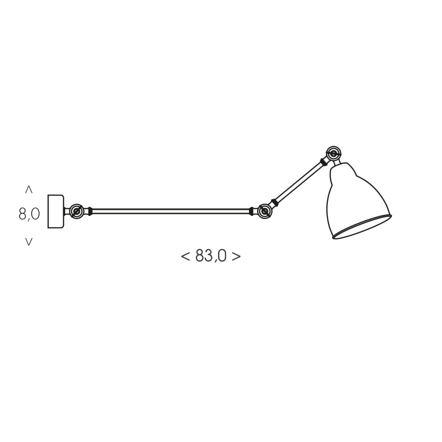 BRILAGI - Aplique de parede QUILL 1xE27/40W/230V 83 cm branco