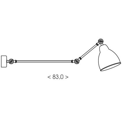 Brilagi - Aplique de parede QUILL 1xE27/40W/230V 83 cm branco