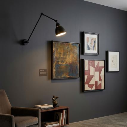 Brilagi - Aplique de parede QUILL 1xE27/40W/230V 83 cm preto