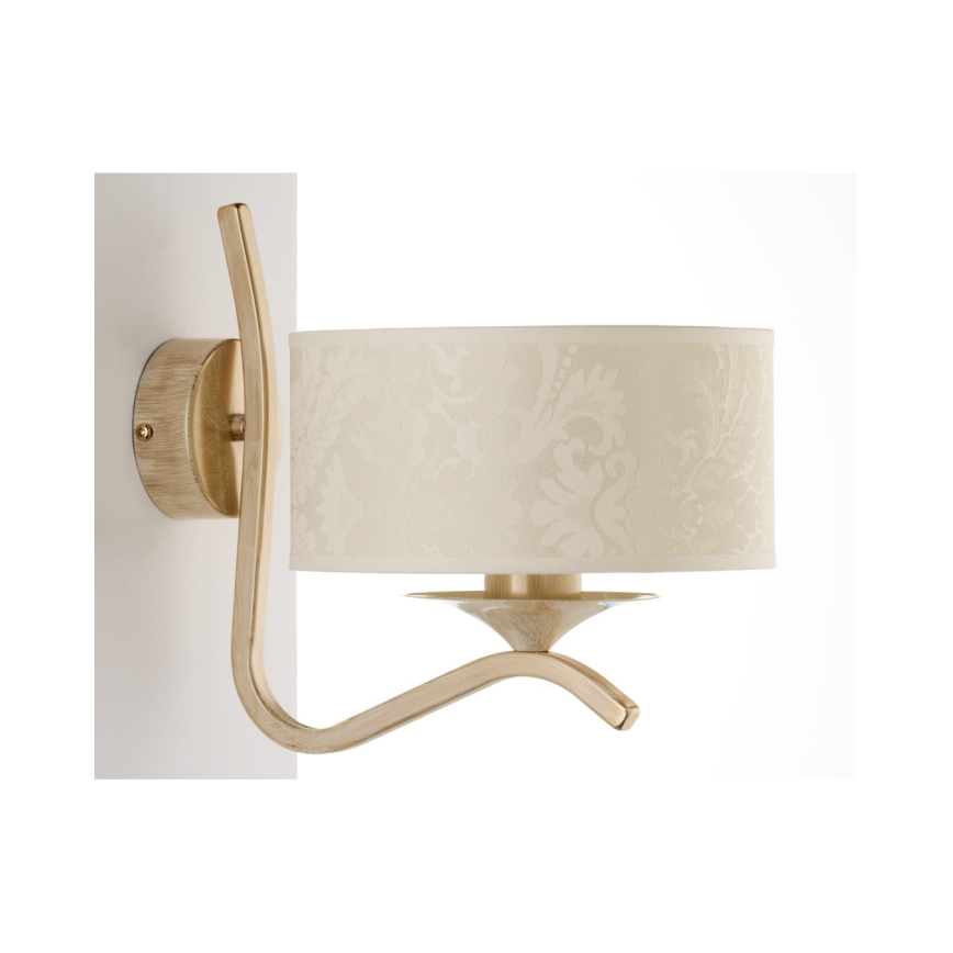 BRILAGI - Aplique de parede SAPHIRE 1xE27/15W/230V creme/dourado/pátina