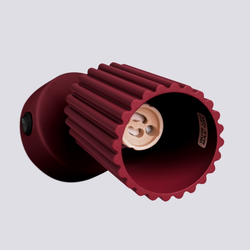 Brilagi - Aplique de parede spot LED CRESTO 1xGU10/10W/230V bordô
