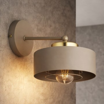 Brilagi - Aplique de parede SPRING 1xE27/60W/230V bege/dourado