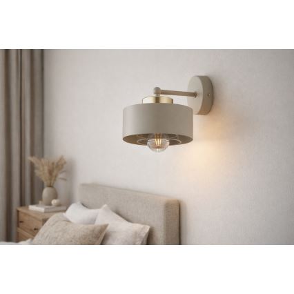 Brilagi - Aplique de parede SPRING 1xE27/60W/230V bege/dourado