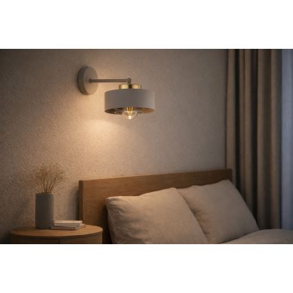 Brilagi - Aplique de parede SPRING 1xE27/60W/230V bege/dourado