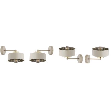 Brilagi - Aplique de parede SPRING 1xE27/60W/230V bege/dourado
