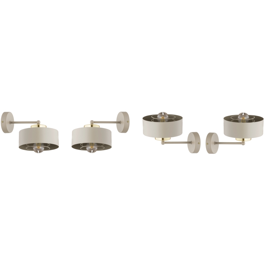 Brilagi - Aplique de parede SPRING 1xE27/60W/230V bege/dourado