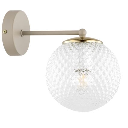 Brilagi - Aplique de parede STELLA 1xE27/60W/230V bege/dourado