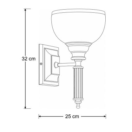Brilagi - Aplique de parede TAURUS 1xE27/15W/230V bronze