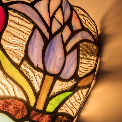 Brilagi - Aplique de parede Tiffany com vitral LORAS 1xE14/40W/230V
