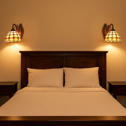 Brilagi - Aplique de parede Tiffany em vitral DORAN 1xE27/40W/230V