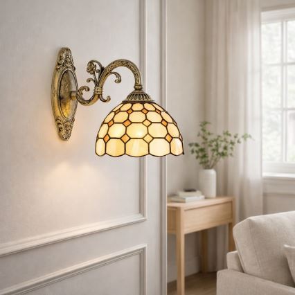 Brilagi - Aplique de parede Tiffany em vitral DORAN 1xE27/40W/230V