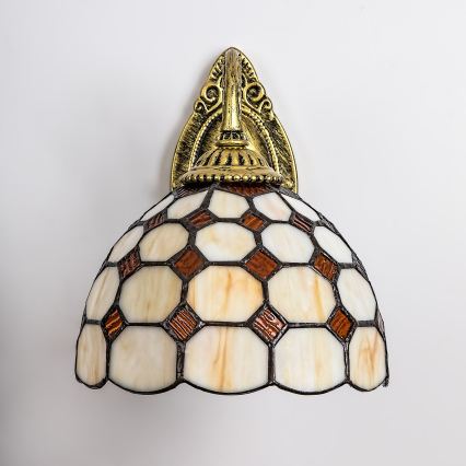 Brilagi - Aplique de parede Tiffany em vitral DORAN 1xE27/40W/230V
