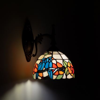 Brilagi - Aplique de parede Tiffany em vitral JUNGLE 1xE14/40W/230V