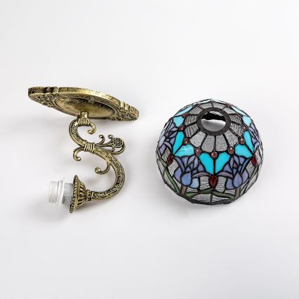 Brilagi - Aplique de parede Tiffany em vitral LORAS 1xE27/40W/230V