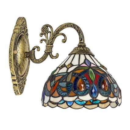 Brilagi - Aplique de parede Tiffany em vitral LUISA 1xE27/40W/230V