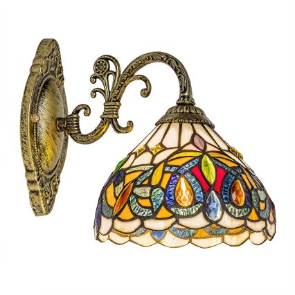 Brilagi - Aplique de parede Tiffany em vitral LUISA 1xE27/40W/230V