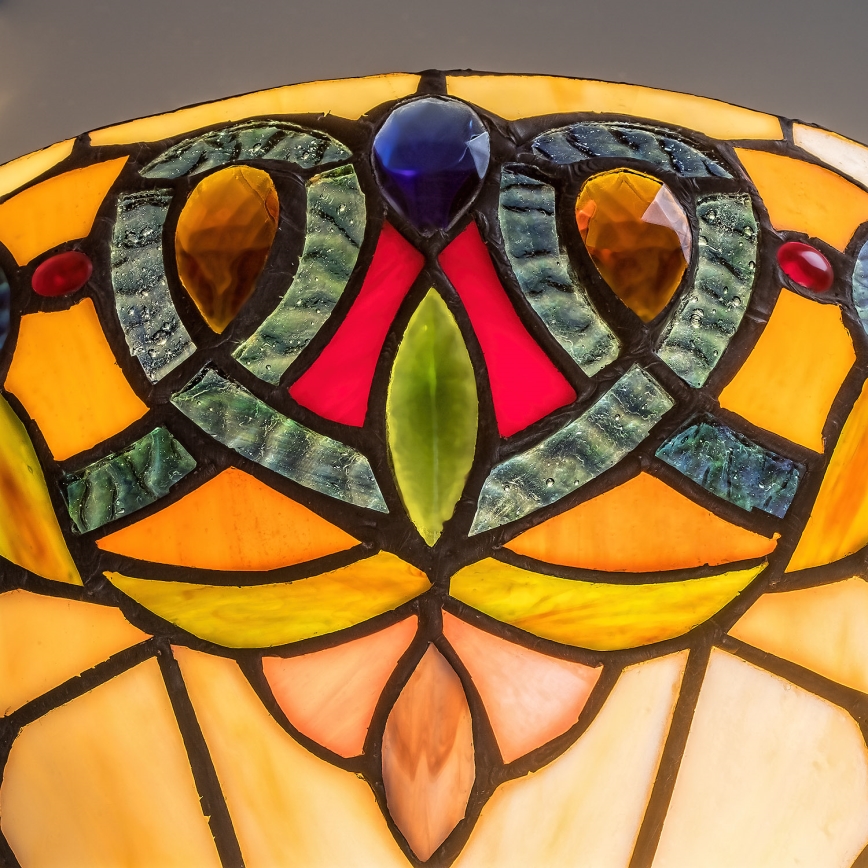 Brilagi - Aplique de parede Tiffany em vitral LUISA 1xE27/40W/230V