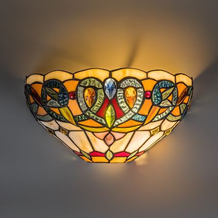 Brilagi - Aplique de parede Tiffany em vitral LUISA 1xE27/40W/230V